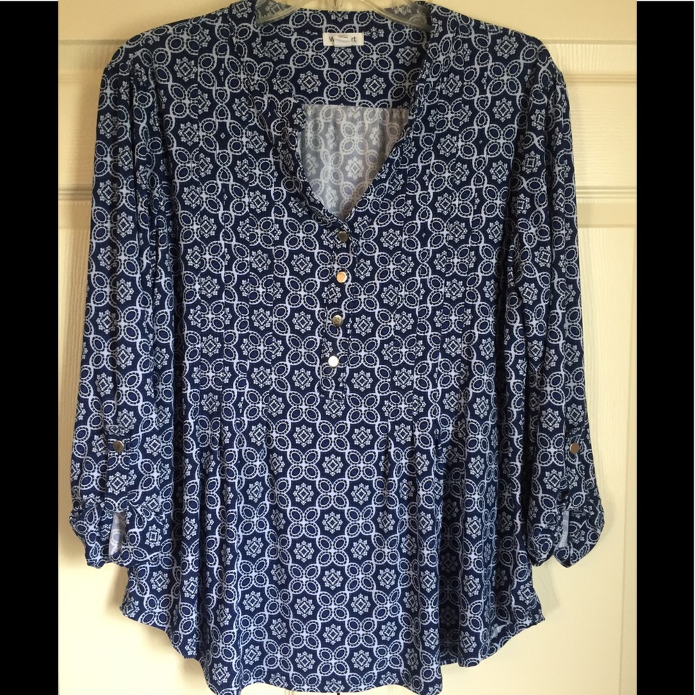 Geographic print top convertible sleeves XLP